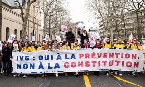 Anti-abortion protesters in Paris, 21 January 2023. 