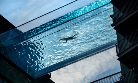 The 25-metre 'sky pool' at Embassy Gardens in London