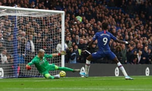 Tammy Abraham opens the scoring at Stamford Bridge.