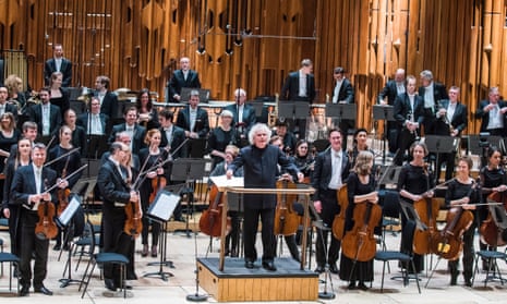 Sir Simon Rattle with the London Symphony Orchestra.