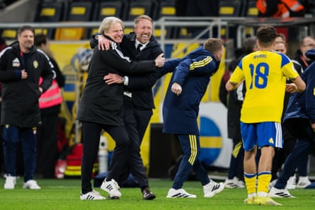 Graham Potter is joyous on the touchline