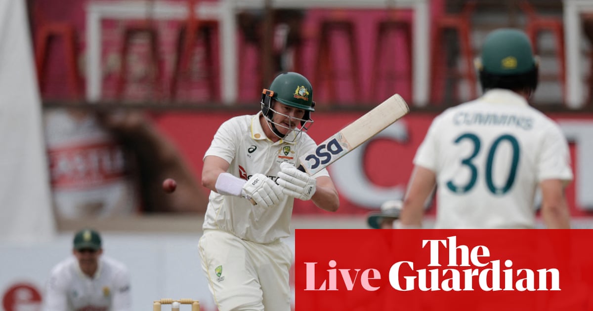 South Africa v Australia: first men’s cricket Test, day two – live