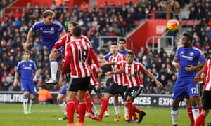Chelsea S Branislav Ivanovic Scores Late Header To Beat Southampton Football The Guardian