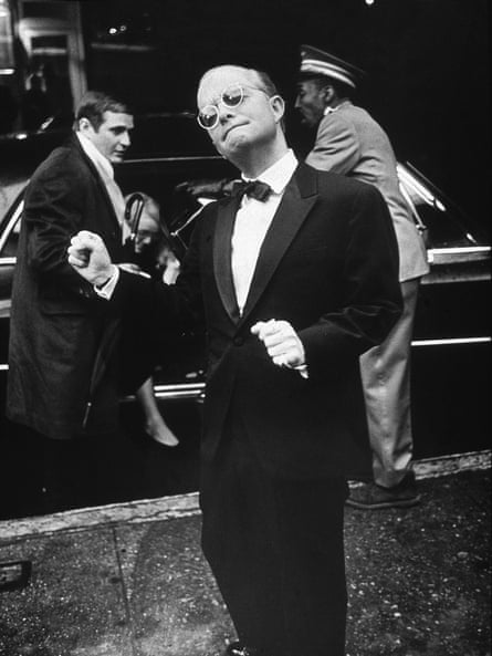 Truman Capote astatine an off-Broadway revival of his philharmonic House of Flowers successful New York successful 1968.