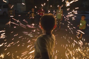 A child celebrates Ramadan