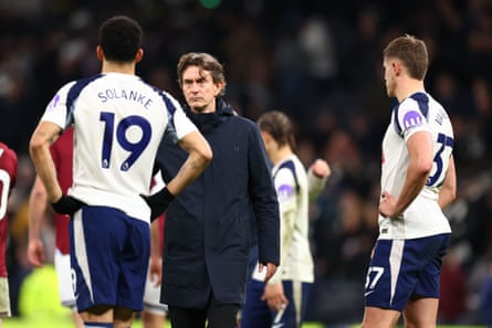 Thomas Frank is stony-faced after another miserable home defeat for the Tottenham manager.