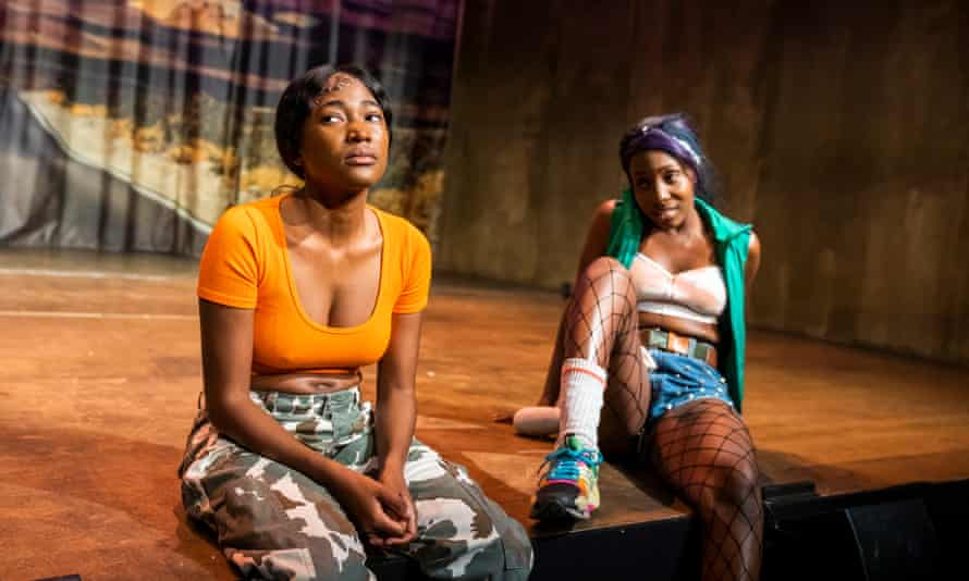 Adelayo Adedayo and Tamara Lawrance in Is God Is, by Aleshea Harris, in 2021.