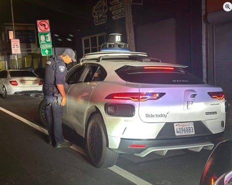 Waymo driverless car stopped by police