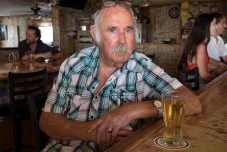 Wacko, an 80-year-old resident, at the bar inside the Ski Inn.