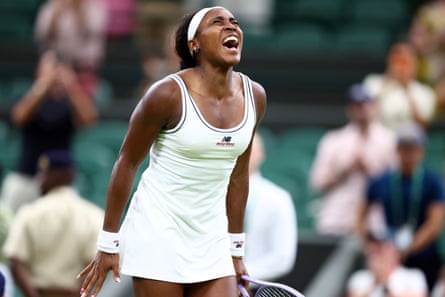 Coco Gauff celebrates her precocious nighttime triumph astatine Wimbledon