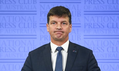 Energy minister Angus Taylor delivers his address to the National Press Club on Tuesday