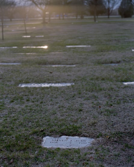 Graves in a cemetary