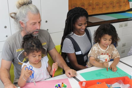 Family activities at William Morris Gallery, Walthamstow, London.