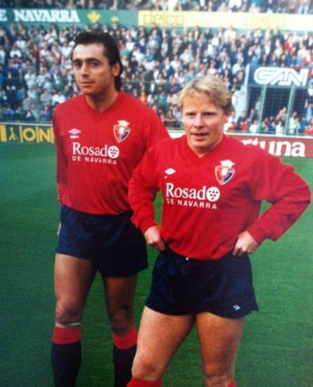 Sammy Lee with Michael Robinson at Osasuna