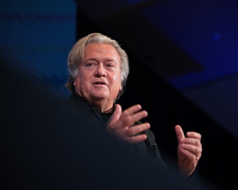 Steve Bannon at the Semafor World Economy Summit 2025 in Washington DC on 23 April.