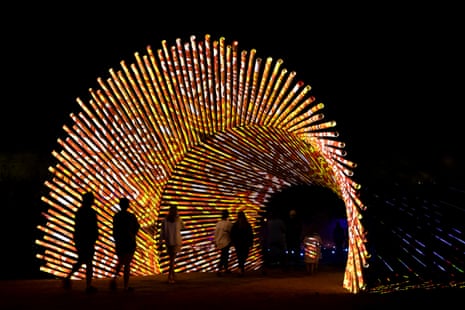 Parrtjima – A Festival in Light 2022. Alice Springs Desert Park. Northern Territory. Australia.