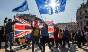 The People’s Vote march in London on 20 October 2018.