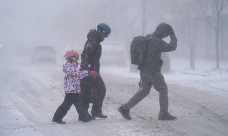 Pedestrians in Buffalo, New York.