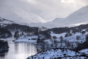 Snowy Glenn Affric in the midst of winter
