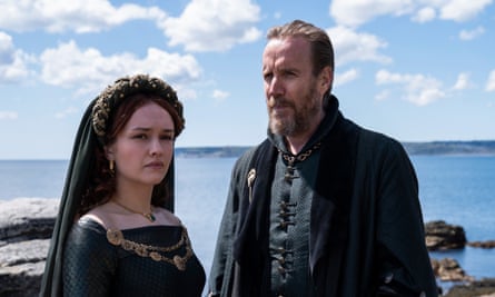 Olivia Cooke and Rhys Ifans in House of the Dragon.