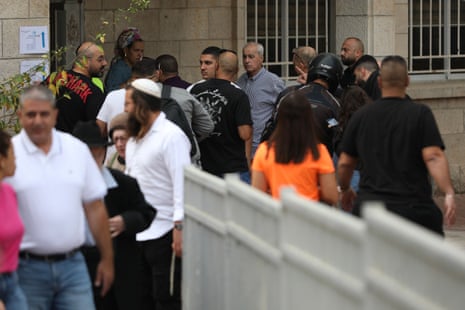 Voters from towns and villages around Jersualem headed to the polling station at the Abdullah Bin Al-Hussein School in the Sheikh Jarrah neighbourhood to cast their ballots in the Knesset election. Arab and Jewish voters alike arrived from the early hours of the morning.