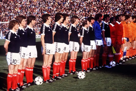 The Scotland team for the 1978 World Cup in Argentina, featuring Alan Hansen, Graeme Souness and Kenny Dalglish.