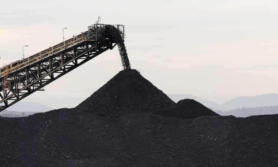 Coal being processed