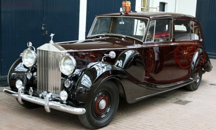 The Rolls-Royce Phantom IV at the royal mews in central London.