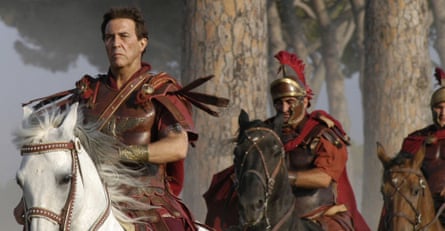 Ciarán Hinds as Julius Caesar on horseback
