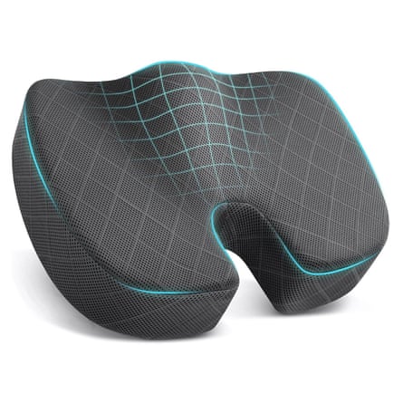 A product photo of a Tushguard Memory Foam Seat Cushion