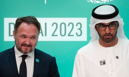 Dan Jorgensen and Cop28 president Sultan Al Jaber.
