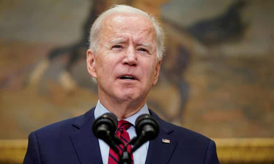 US President Joe Biden cautioned Americans to not let their guard down as new variants spread.