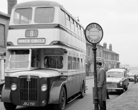 A bus in Birmingham on 27 December 1959