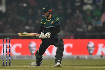 Marcus Stoinis bats during the third T20 International