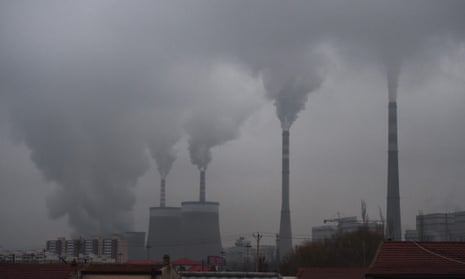 Smoke from a coal-fuelled power station in China