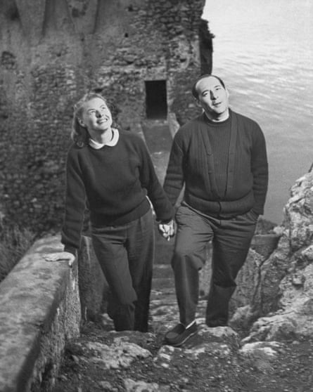Ingrid Bergman and Roberto Rossellini sightseeing in Stromboli, Sicily.
