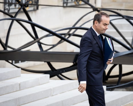 French prime minister Sébastien Lecornu leaves the Council of Ministers at the Elysee Presidential Palace in Paris, France.