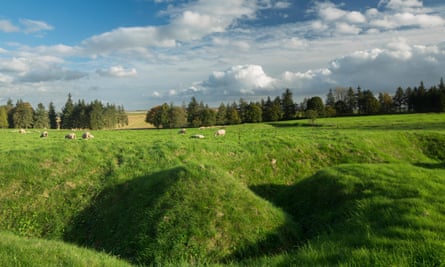 Remains of trenches at Newfoundland Memorial Park, Beaumont-Hamel.