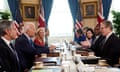 Keir Starmer and David Lammy during a meeting with Joe Biden in the White House