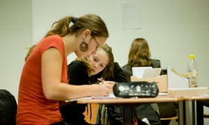 Les étudiants de l'école évangélique de Berlin.