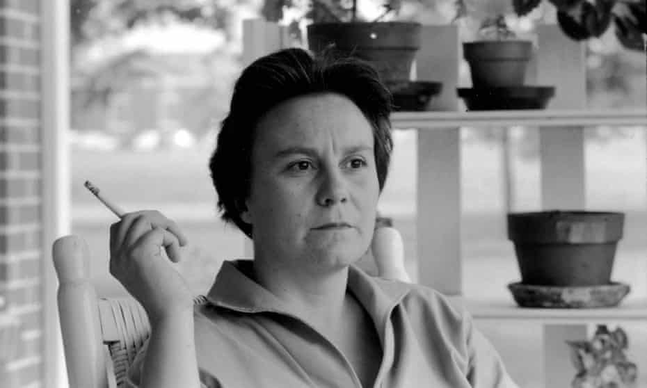 Harper Lee on the porch of her family home, in Monroeville, Alabama, 1961, the year she won the Pulitzer prize. 