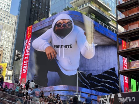 Balenciaga’s 3D Fortnite billboard in Times Square, New York