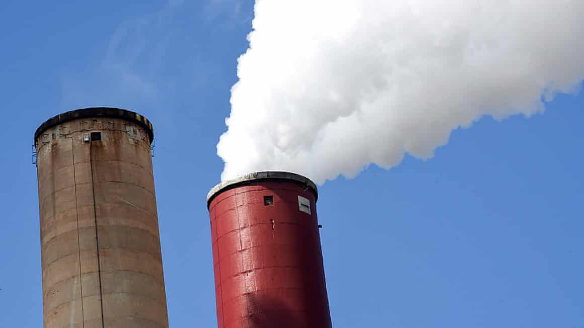 A smokestack at a power plant in Florida in 2021.