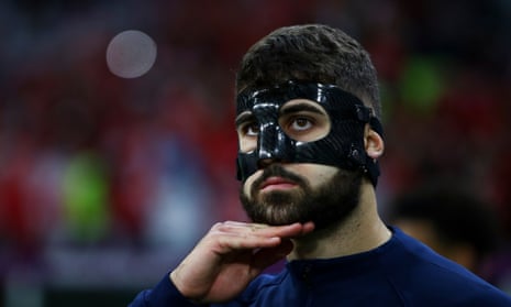Why are World Cup players wearing strange face masks on the pitch? World Cup 2022 | The