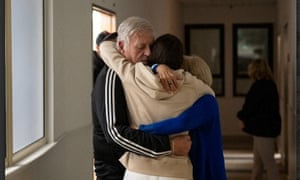 Moran Stela Yanai embraces loved ones upon her arrival in Israel after being held hostage by the Palestinian militant group Hamas in the Gaza Strip, at Sheba Medical Center in Ramat Gan, Israel.