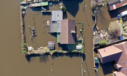 Flooding in Goole, east Yorkshire, March 2020.