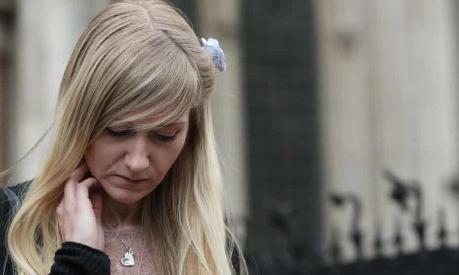 Charlie Gard’s mother, Connie Yates, outside the high court after ending the legal fight over her son’s treatment.