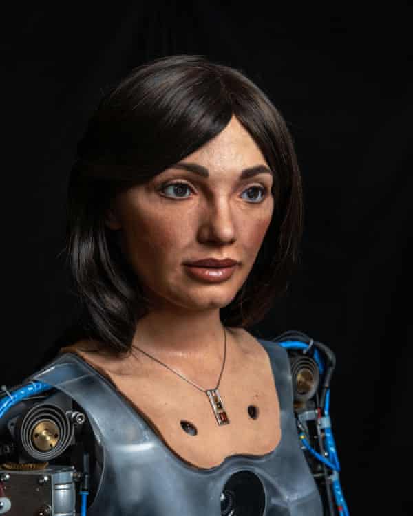 Ai-Da head and shoulders