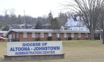 The Altoona-Johnstown diocese adminstration building is shown in Altoona, Pa., Tuesday, March 1, 2016. On Tuesday, the Pennsylvania Attorney Gen. Kathleen Kane released the findings of a grand jury report on sexually abused children by priests in Altoona-Johnstown diocese. Two Roman Catholic bishops who led the Pennsylvania diocese helped cover up the sexual abuse of hundreds of children by over 50 priests or religious leaders over a 40-year period, according to a grand jury report issued Tuesday. (Todd Berkey/Tribune-Democrat via AP)