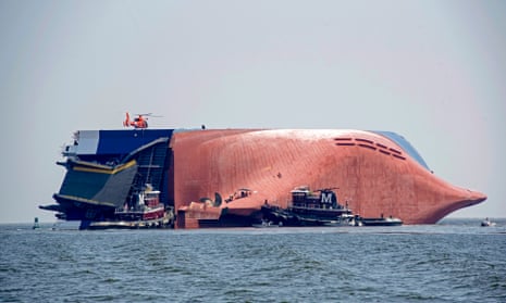 The Golden Ray, a 656-foot vehicle carrier capsized in St Simons Sound, near Brunswick, Georgia